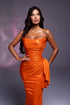 Elorie - Strapless dress with ruched detailing